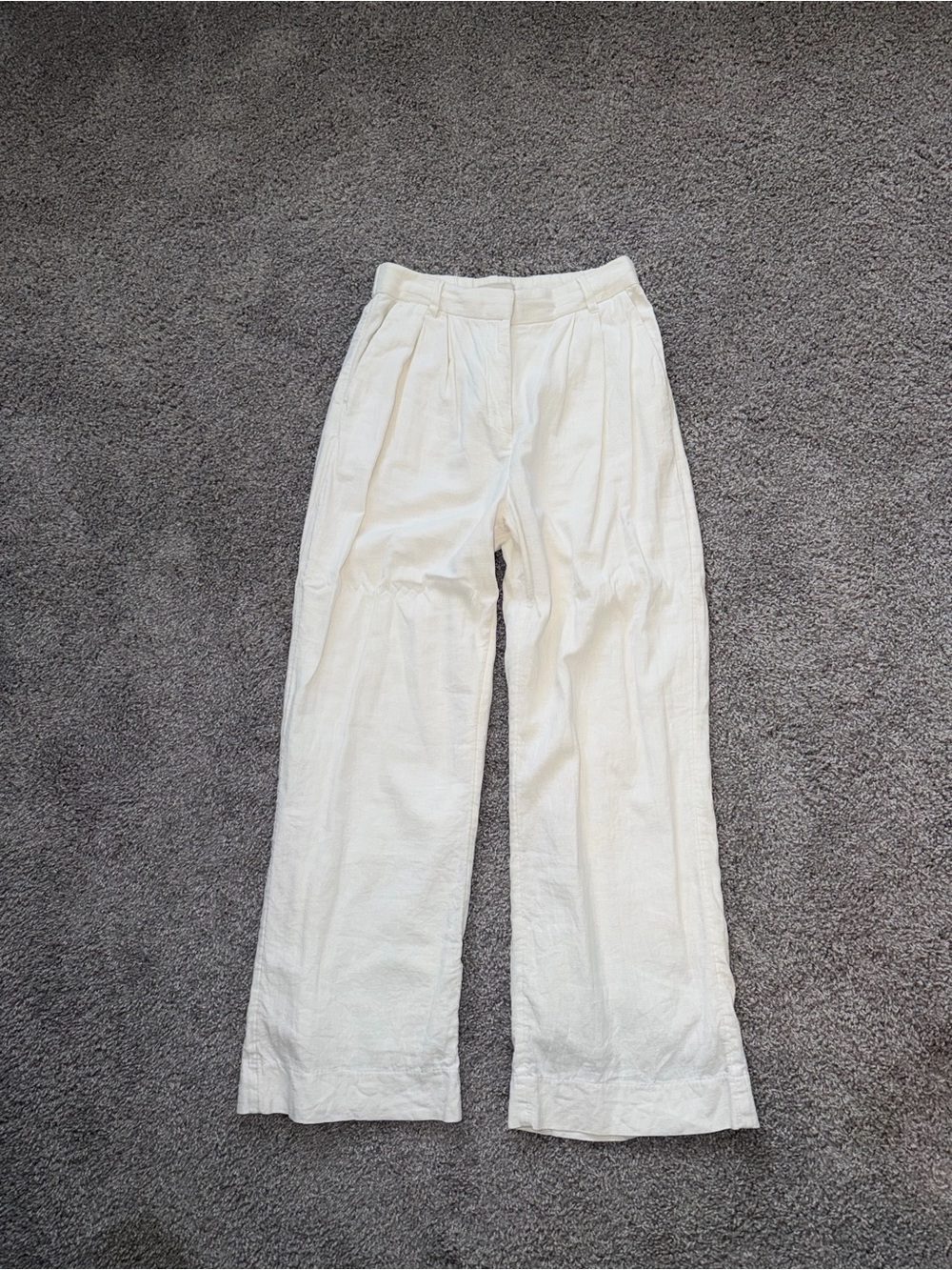 Abercrombie & Fitch White Linen Pants